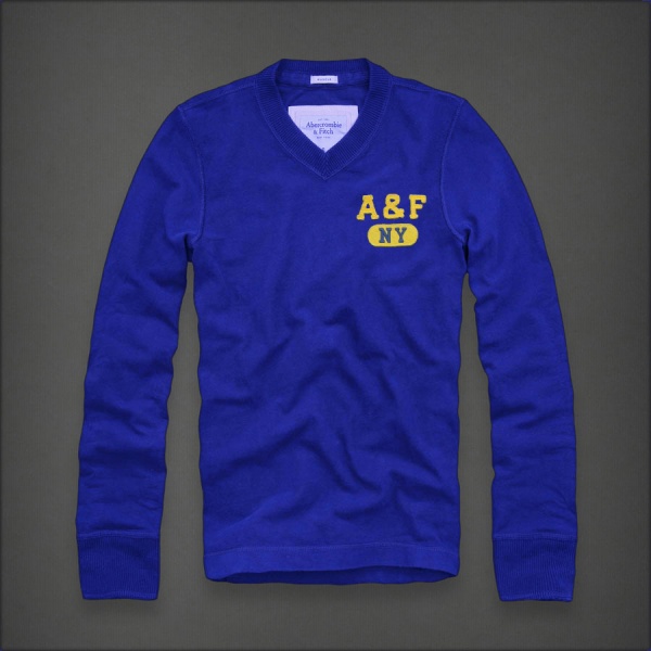 Abercrombie Fitch Hombres cuello en V Largo Remera AF5976